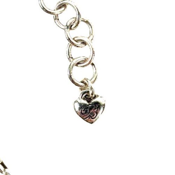 Brighton Large Cross Necklace Swarovski Crystals Pearl Pendant Long Silver Chain - Picture 12 of 13